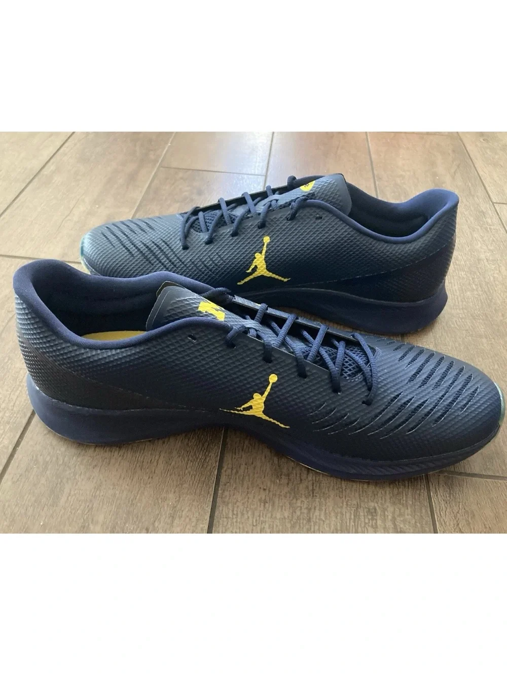 Nike Air Jordan Vapor Edge Turf Cleats 'Michigan Wolverines' CV1670 400 Sz 16